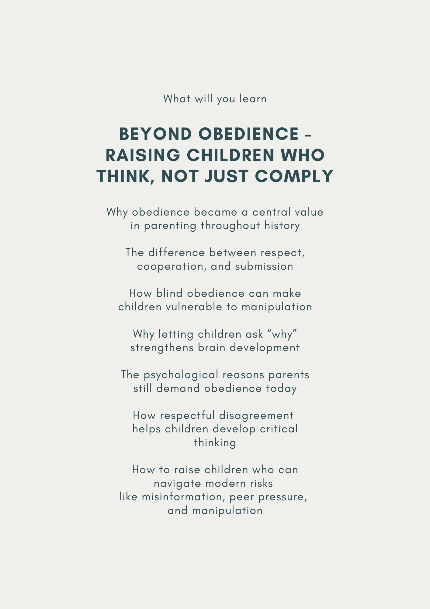 Forcing Obedience Is Dangerous